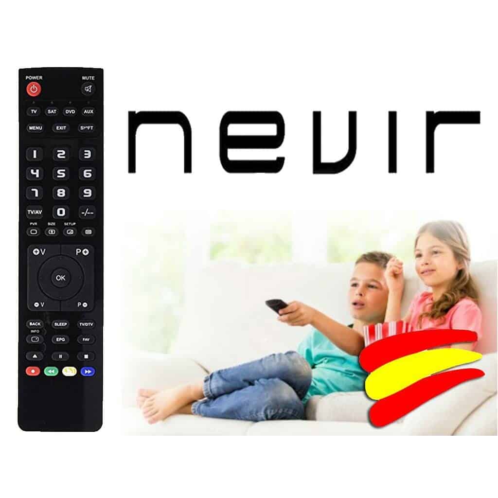 Mando a distancia Superior para TV Nevir Modelo NVR-7412-32HD-B . No  requiere programación . Funcionamiento inmediato